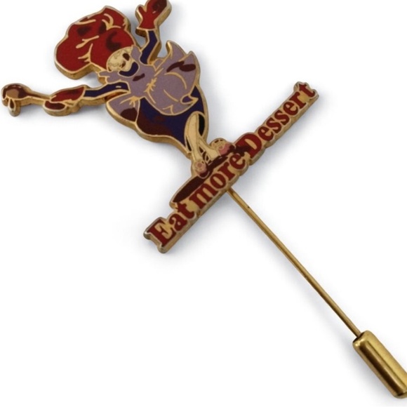 Vtg 2004 Red Hat Society “Eat More Dessert” Stick Pin – Whimsical Collectible - Picture 6 of 13